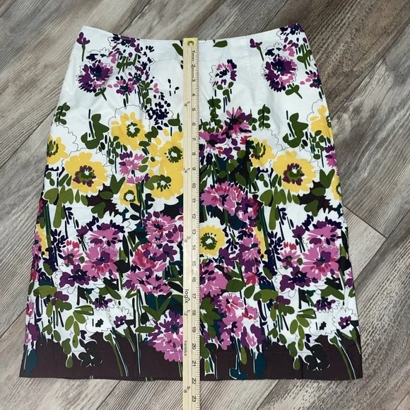 Heritage Collection By BASS Floral Cotton Skirt Sz 4 Women—A25 - Picture 5 of 6